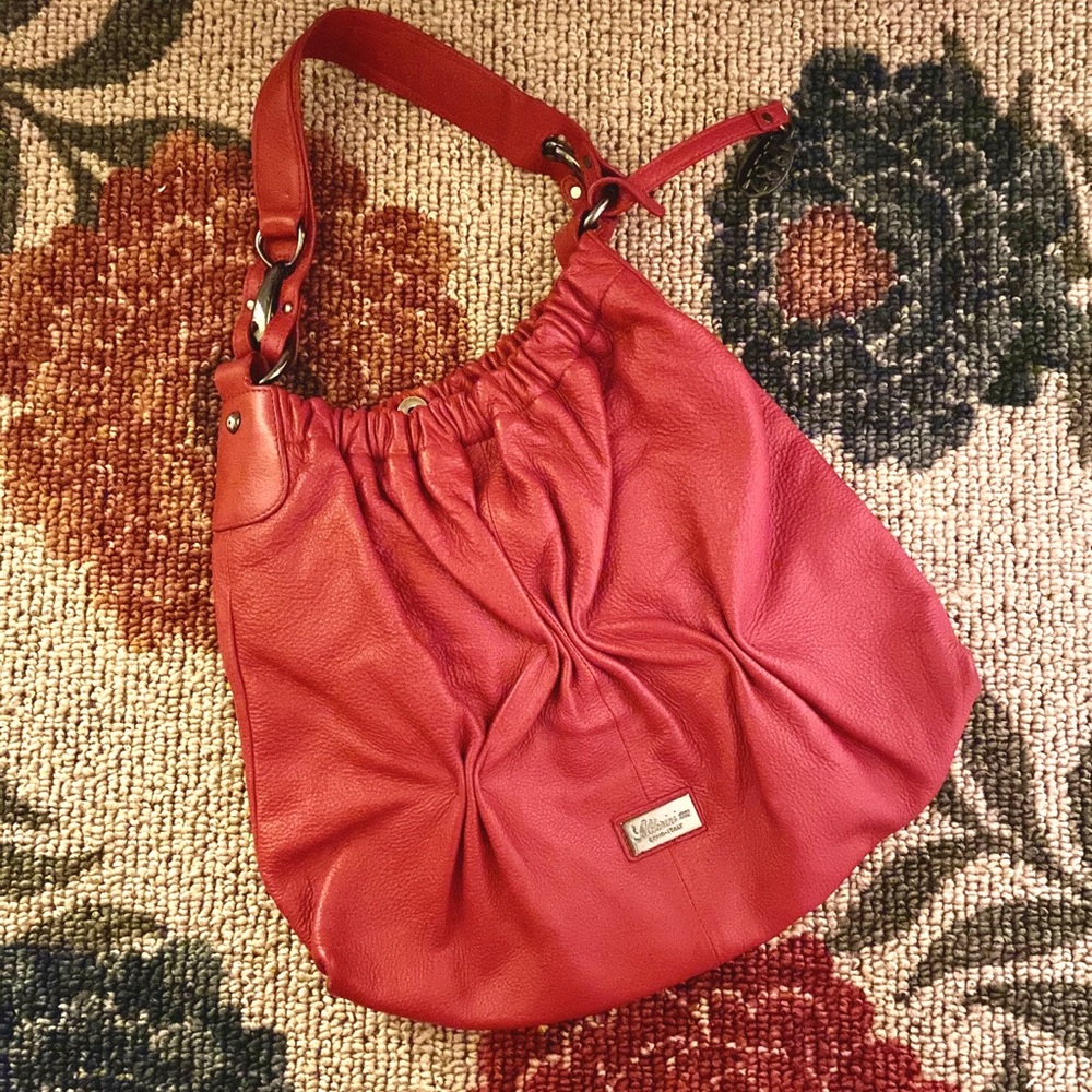 NWOT Saldarini Italian Leather Red Purse Bag